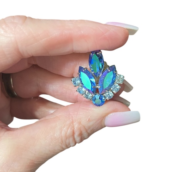 BOOK PIECE Famous Blue Lagoon Demi-Parure by DeLizza & Elster for Sarah Coventry - Picture 11 of 12